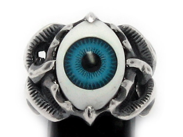 日本925純銀大款爪紋眼球戒指