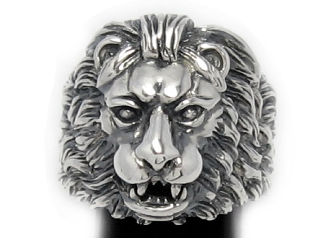日本925純銀立體凹凸分明獅子頭造型戒指